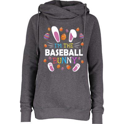 I'm The Baseball Bunny Matching Family Funny Easter Costume Funny Gift Womens Funnel Neck Pullover Hood