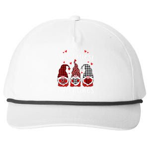 I Teach Cutest Little Valentines Gnome Kindergarten Teachers Snapback Five-Panel Rope Hat