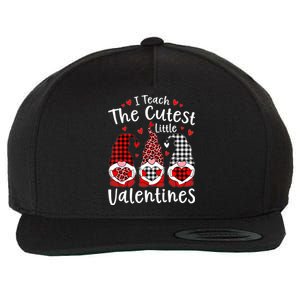 I Teach Cutest Little Valentines Gnome Kindergarten Teachers Wool Snapback Cap