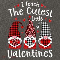 I Teach Cutest Little Valentines Gnome Kindergarten Teachers Cotton Canvas Backpack