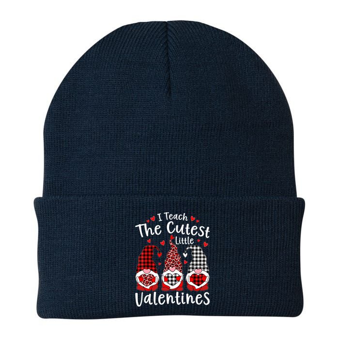 I Teach Cutest Little Valentines Gnome Kindergarten Teachers Knit Cap Winter Beanie