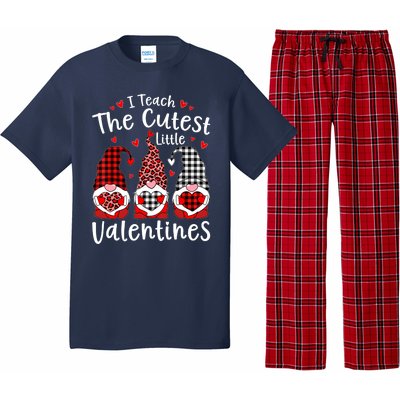 I Teach Cutest Little Valentines Gnome Kindergarten Teachers Pajama Set