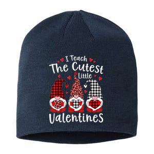 I Teach Cutest Little Valentines Gnome Kindergarten Teachers Sustainable Beanie