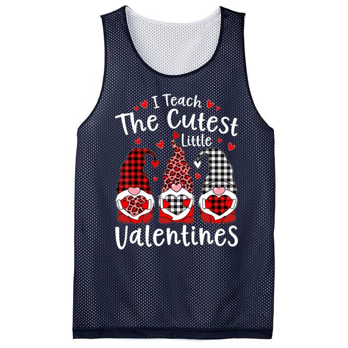 I Teach Cutest Little Valentines Gnome Kindergarten Teachers Mesh Reversible Basketball Jersey Tank