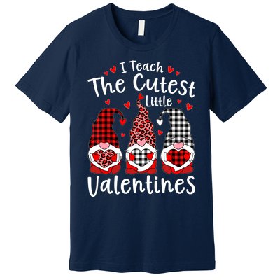 I Teach Cutest Little Valentines Gnome Kindergarten Teachers Premium T-Shirt