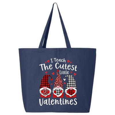 I Teach Cutest Little Valentines Gnome Kindergarten Teachers 25L Jumbo Tote