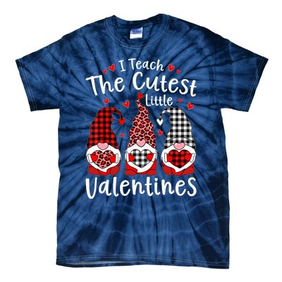 I Teach Cutest Little Valentines Gnome Kindergarten Teachers Tie-Dye T-Shirt