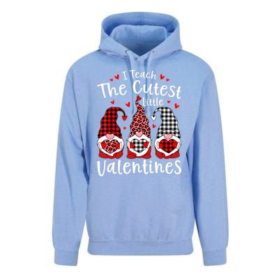 I Teach Cutest Little Valentines Gnome Kindergarten Teachers Unisex Surf Hoodie