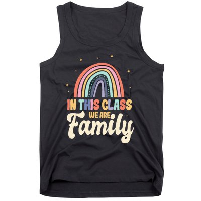 In This Class We Are Family Student Teacher Back To School Tank Top