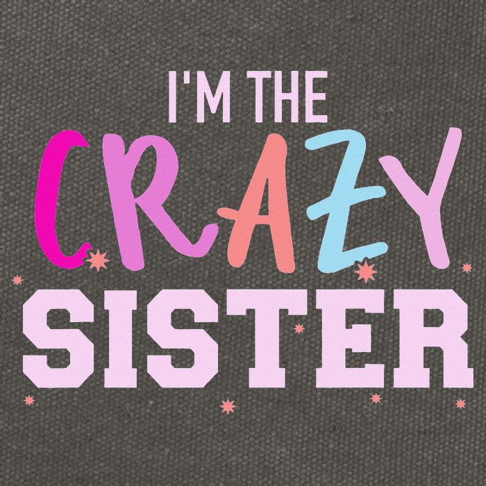 I'm the crazy sister Cotton Canvas Backpack