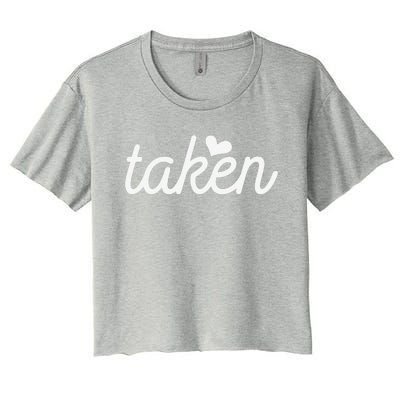 I'm Takenfriendfriend Couples Gifts Valentine's Day Women's Crop Top Tee