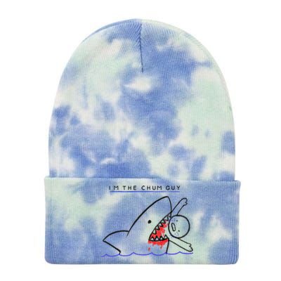 I’m The Chum Guy Funny Shark Fishing Tie Dye 12in Knit Beanie