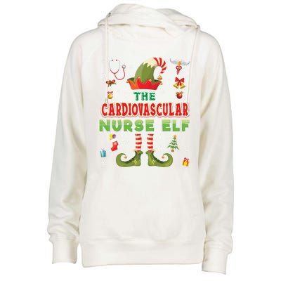 Im The Cardiovascular Nurse Elf Christmas Suit Sweater Ugly Gift Womens Funnel Neck Pullover Hood