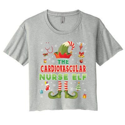 Im The Cardiovascular Nurse Elf Christmas Suit Sweater Ugly Gift Women's Crop Top Tee