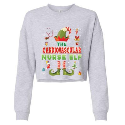 Im The Cardiovascular Nurse Elf Christmas Suit Sweater Ugly Gift Cropped Pullover Crew