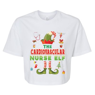 Im The Cardiovascular Nurse Elf Christmas Suit Sweater Ugly Gift Bella+Canvas Jersey Crop Tee