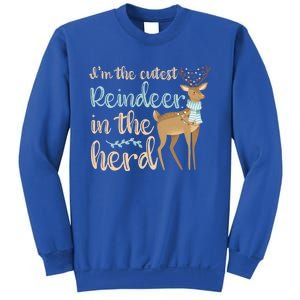 I'm The Cutest Reindeer In The Herd Gift Funny Christmas Xmas Gift Sweatshirt