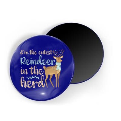 I'm The Cutest Reindeer In The Herd Gift Funny Christmas Xmas Gift Magnet