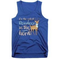 I'm The Cutest Reindeer In The Herd Gift Funny Christmas Xmas Gift Tank Top