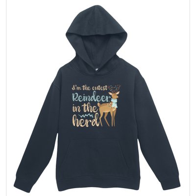 I'm The Cutest Reindeer In The Herd Gift Funny Christmas Xmas Gift Urban Pullover Hoodie