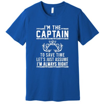 Im The Captain Of The Boat Gift Premium T-Shirt