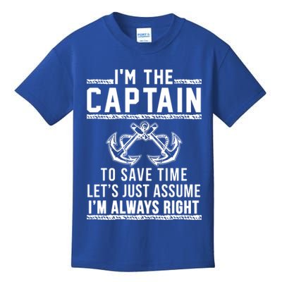 Im The Captain Of The Boat Gift Kids T-Shirt