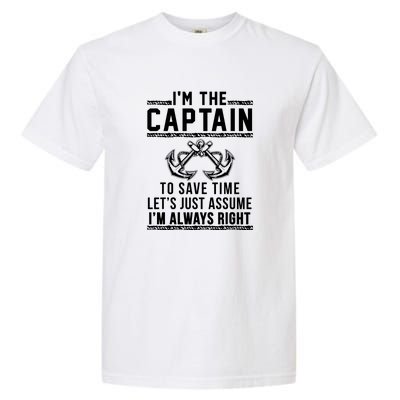 Im The Captain Of The Boat Gift Garment-Dyed Heavyweight T-Shirt