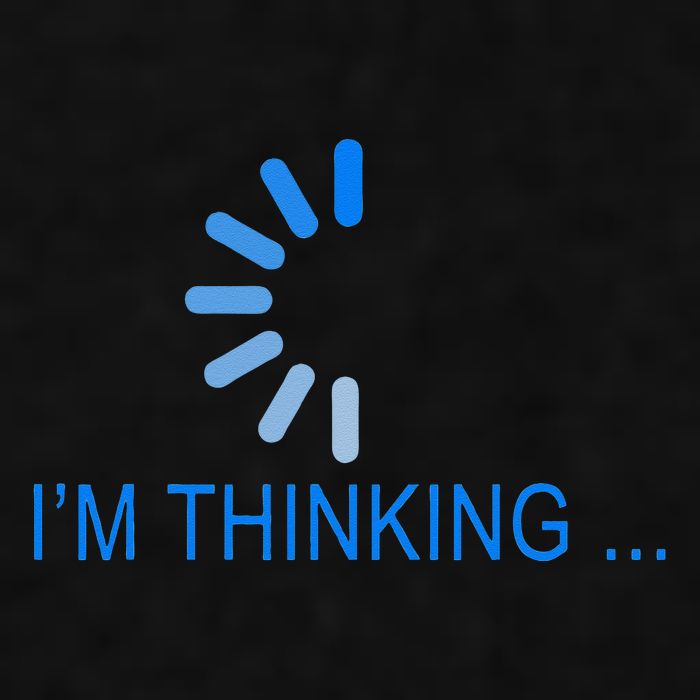 Im Thinking Cancel Loading Symbol Thinking Ladies PosiCharge Tri-Blend Wicking Tank