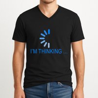 Im Thinking Cancel Loading Symbol Thinking V-Neck T-Shirt