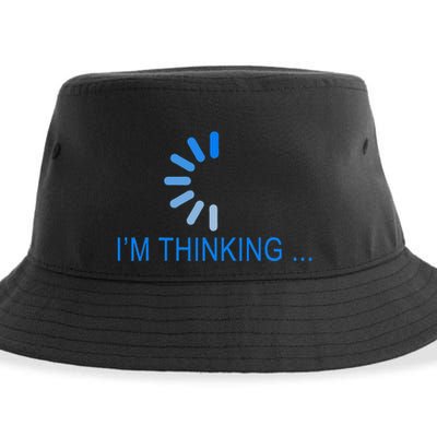 Im Thinking Cancel Loading Symbol Thinking Sustainable Bucket Hat