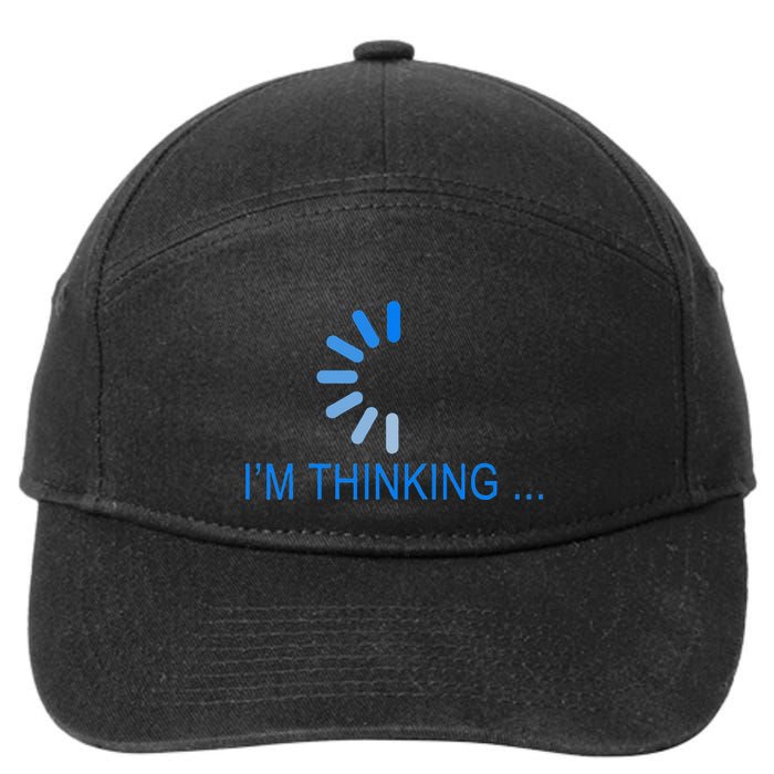 Im Thinking Cancel Loading Symbol Thinking 7-Panel Snapback Hat