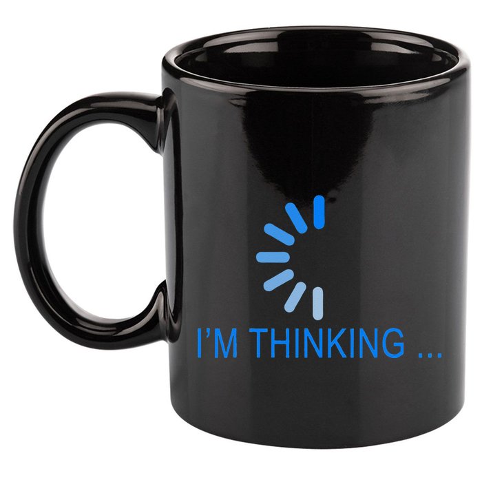 Im Thinking Cancel Loading Symbol Thinking 11oz C Handle Ceramic Mug
