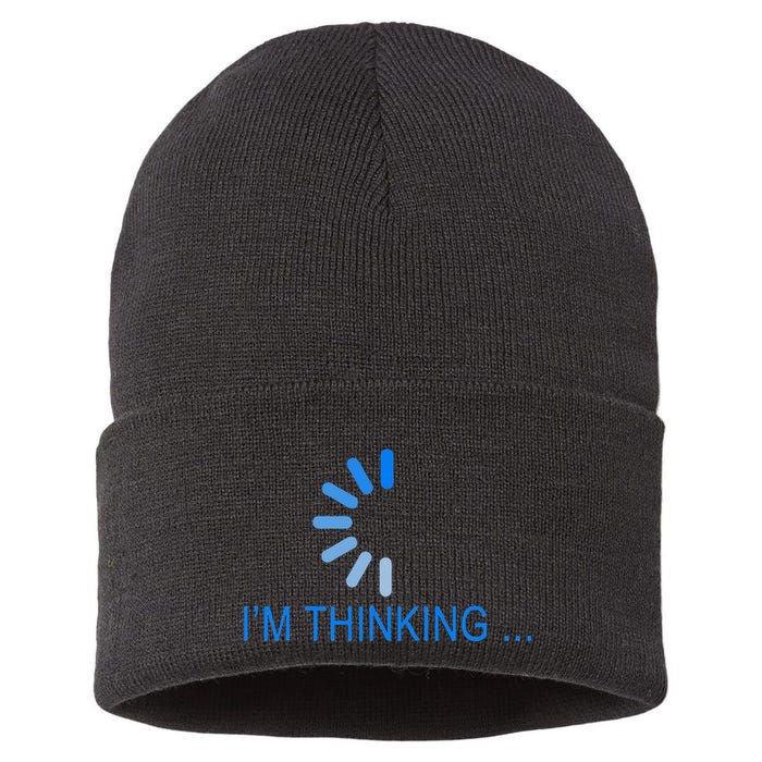 Im Thinking Cancel Loading Symbol Thinking Sustainable Knit Beanie