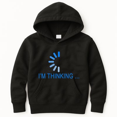 Im Thinking Cancel Loading Symbol Thinking Kids Hoodie