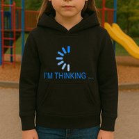 Im Thinking Cancel Loading Symbol Thinking Kids Hoodie