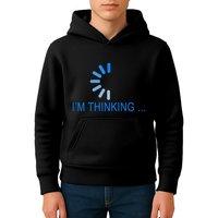 Im Thinking Cancel Loading Symbol Thinking Kids Hoodie