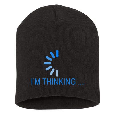 Im Thinking Cancel Loading Symbol Thinking Short Acrylic Beanie