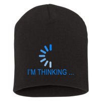 Im Thinking Cancel Loading Symbol Thinking Short Acrylic Beanie