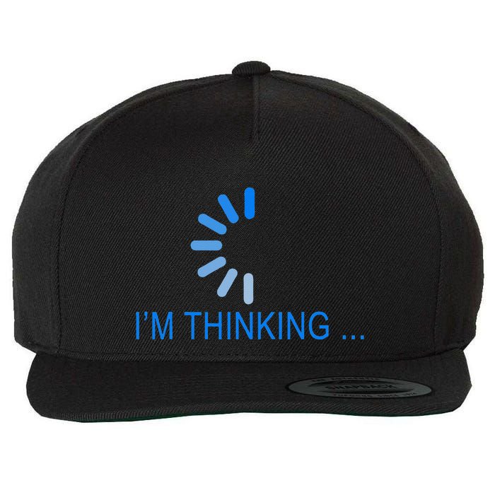 Im Thinking Cancel Loading Symbol Thinking Wool Snapback Cap