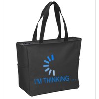 Im Thinking Cancel Loading Symbol Thinking Zip Tote Bag