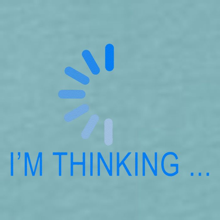 Im Thinking Cancel Loading Symbol Thinking Sueded Cloud Jersey T-Shirt