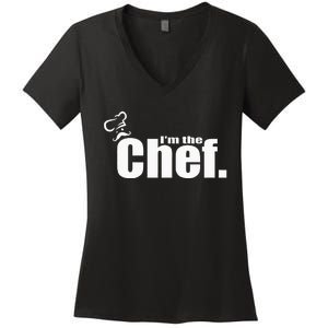 IM The Chef Funny Cook Chef Cooking Chef ChefS Hat Women's V-Neck T-Shirt