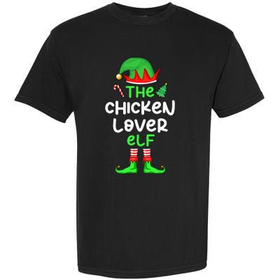 I'm The Chicken Lover Elf Xmas Matching Pajama  Garment-Dyed Heavyweight T-Shirt