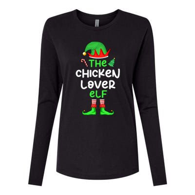 I'm The Chicken Lover Elf Xmas Matching Pajama  Womens Cotton Relaxed Long Sleeve T-Shirt