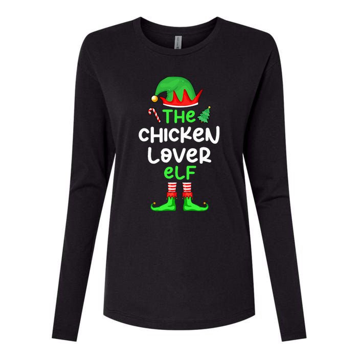 I'm The Chicken Lover Elf Xmas Matching Pajama  Womens Cotton Relaxed Long Sleeve T-Shirt