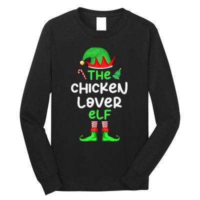 I'm The Chicken Lover Elf Xmas Matching Pajama  Long Sleeve Shirt