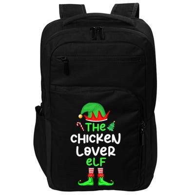 I'm The Chicken Lover Elf Xmas Matching Pajama  Impact Tech Backpack