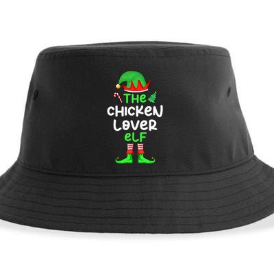 I'm The Chicken Lover Elf Xmas Matching Pajama  Sustainable Bucket Hat