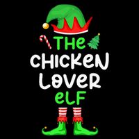 I'm The Chicken Lover Elf Xmas Matching Pajama  Button