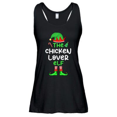 I'm The Chicken Lover Elf Xmas Matching Pajama  Ladies Essential Flowy Tank